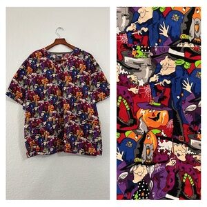 Tafford Halloween Witch Scrub Top